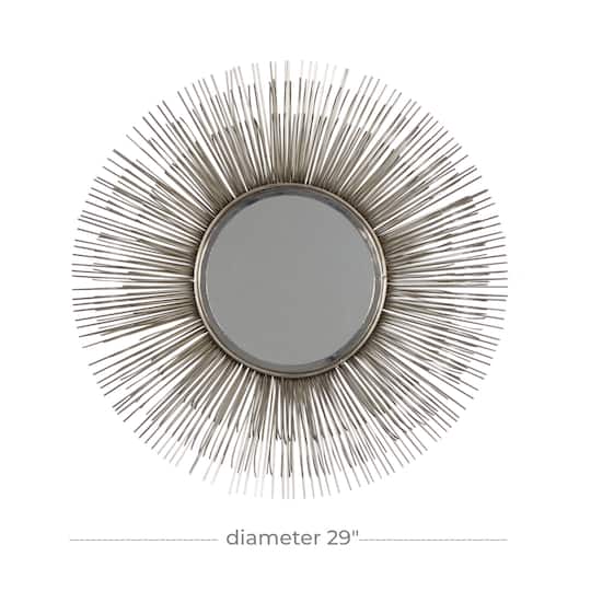 29'' Silver Modern Metal Wall Mirror